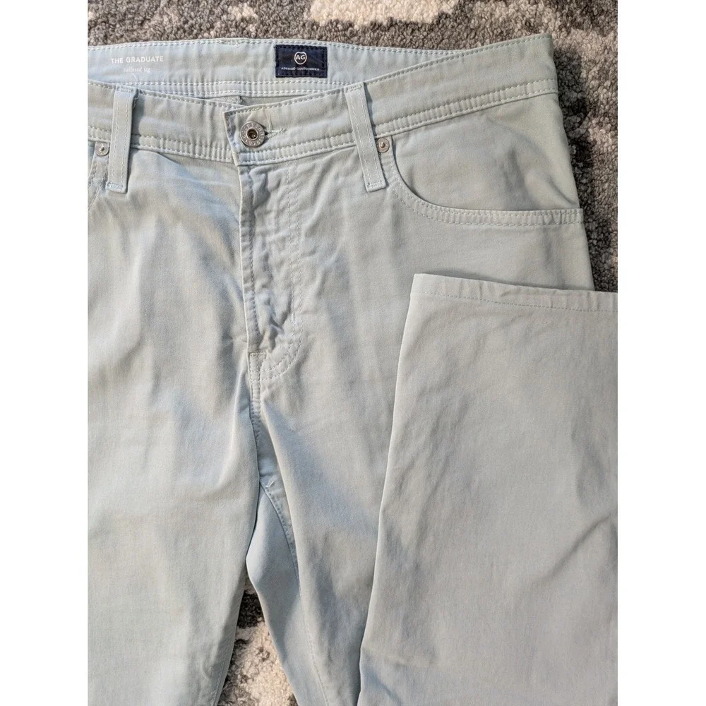 AG Adriano Goldschmied The Graduate Jeans Mens 34x34 Light‎ Blue Cotton Blend